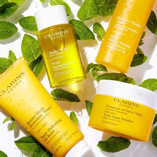 CLARINS-"Tonic" Body Scrub with Sugar